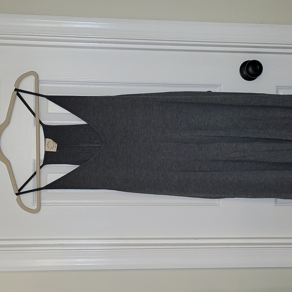 Spaghetti strap wide leg jumpsuit with pockets